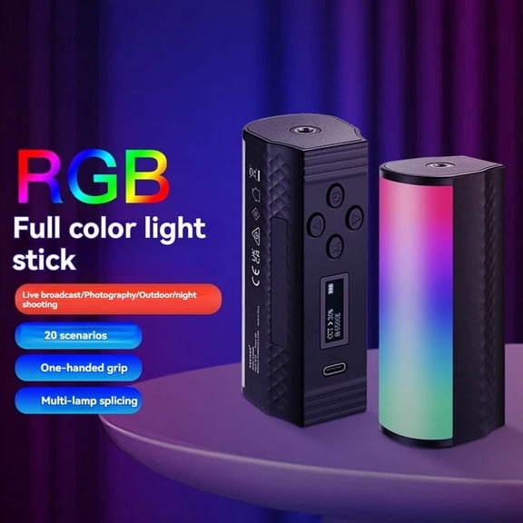 RGB Magnetic Handheld 360 Full RGB Light Stick Mini LED Video Light Stick with 2500mAh Rechargeable Battery