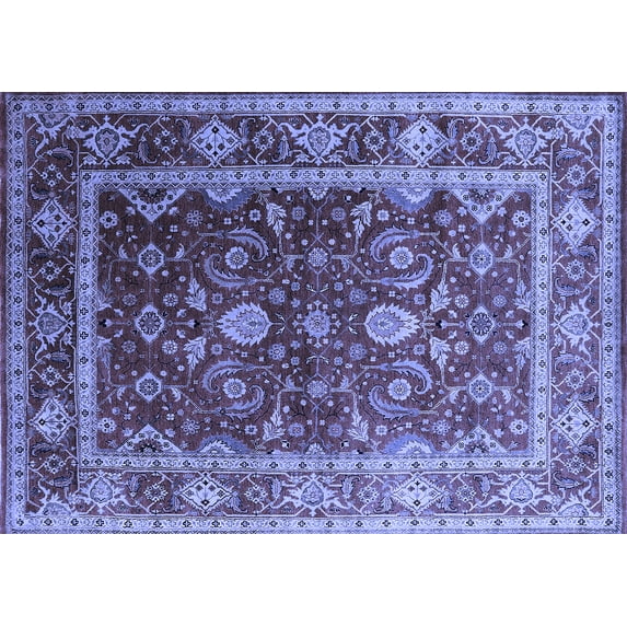 Ahgly Company Indoor Rectangle Oriental Blue Industrial Area Rugs, 5' x 8'