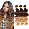thumbnail image 1 of Extensiones de cabello NiegMeag Ombre Body Wave 3 Tone 30-34 pulgadas, 1 of 7
