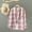 Pink, variant on Sakmal Fashion Womens Blouses Button Down Pink Cotton Shirts Long Sleeve Plaid Collared Blouses for Women