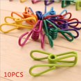 thumbnail image 1 of Youkk 10Pcs Couleur Aléatoire Métal Pince Serviette Chaussettes Vêtements Linge Forte Poignée Clips Cintres Forte Poignée Clips, 1 of 9