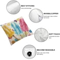 thumbnail image 4 of Nawypu Summer Pillow Covers Set of 2 Watercolor Ice Cream Blue Yellow Hot Pink Colored Print Decorative Throw Pillows Colorful Dots Pillowcase Square Cushion Cover Decor for Home Couch Bed Soft, 4 of 6