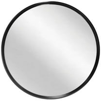 Infinity Instruments Deep Metal Round Black 24 inch Wall Mirror