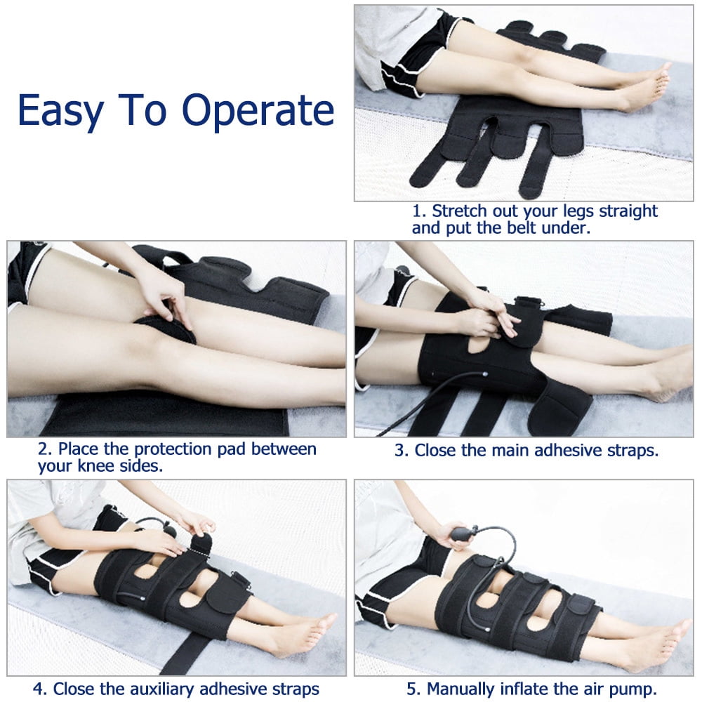 O/X Leg Posture Correction Belt, Bowed Legs Knee Valgum Straightening Posture Corrector with Air Pump Pressure, Adjustable Size for Adult Children