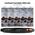 thumbnail image 4 of Filtro de lente K&F Concept ND4-64 (2-6 pasos) 77 mm variable y CPL, 4 of 8