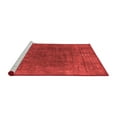 thumbnail image 2 of Ahgly Company Machine Washable Indoor Round Abstract Red Modern Area Rugs, 3' Round, 2 of 4