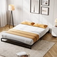 thumbnail image 2 of Cama Queen de Metal con Base de Plataforma de 6 Pulgadas – Estructura Robusta de Perfil Bajo en Negro, Base Silenciosa Antideslizante, Sin Somier, Fácil de Montar, para Dormitorio Principal o Habitaci, 2 of 8