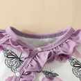 thumbnail image 6 of Karoyedx Baby Romper Baby Girl Newborn Clothes Long Sleeve Romper Jumpsuit Infant Fall Winter Outfits Clothes Purple Size,3-6 Months, 6 of 8