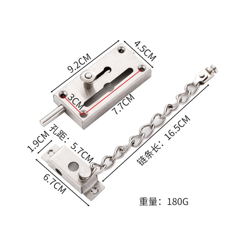 Heavy Duty Door Chain With Lock Bolt Entrance Front Main Security