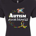 thumbnail image 4 of Inktastic Autism Awareness Butterfly Ribbon Women's T-Shirt, 4 of 5