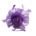 thumbnail image 4 of MEICHEN Fascinators Hats for Women Mesh Feathers Hair Clip Flower Tea Party Headband for Wedding Cocktail Leisure Hats Purple, 4 of 4