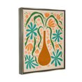 thumbnail image 3 of Stupell Industries Retro Floral Shapes Vase Graphic Art Luster Gray Floating Framed Canvas Print Wall Art, Design by Ziwei Li, 3 of 6