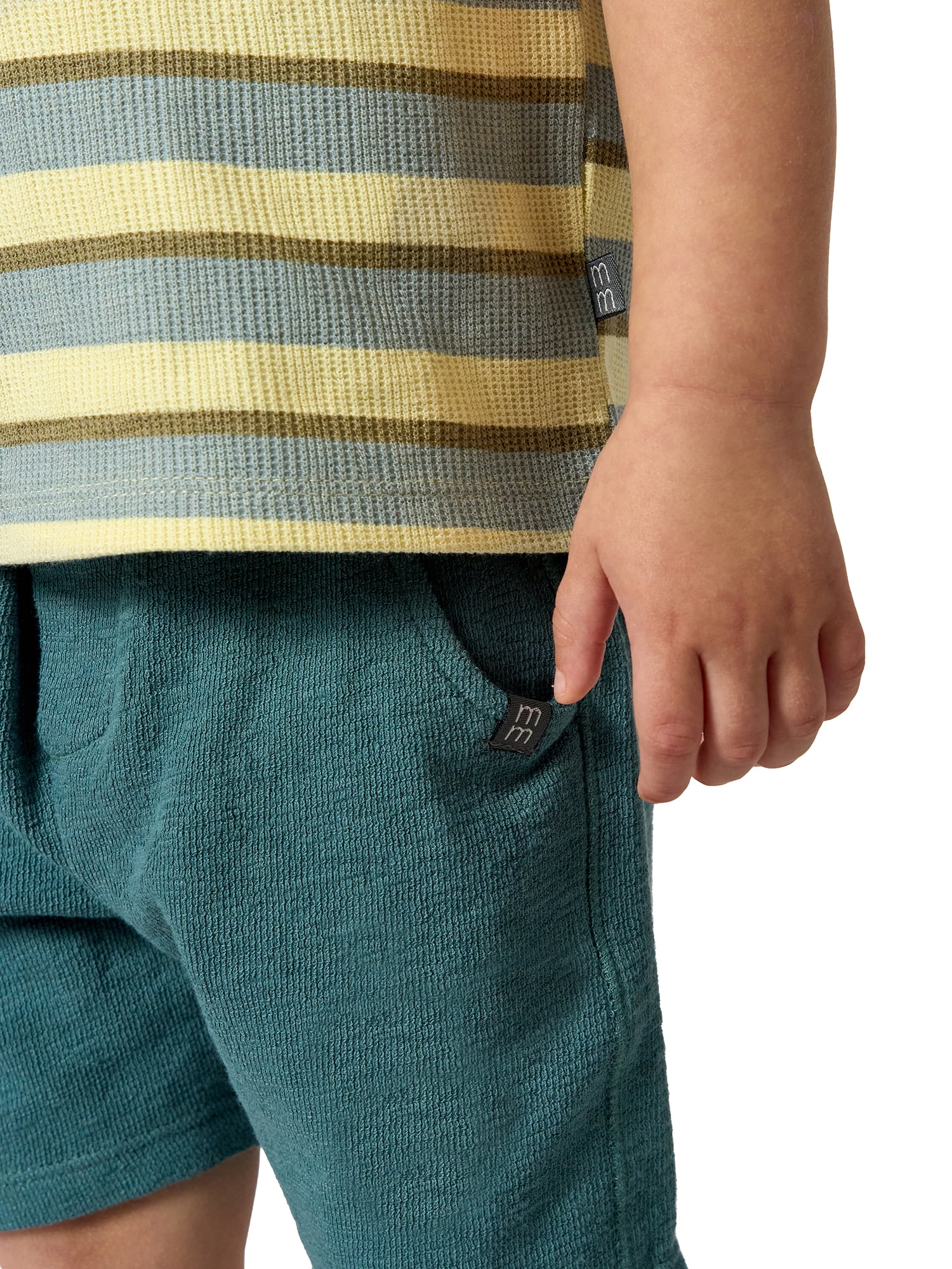 Modern Moments by Gerber Baby and Toddler Boy Organic Shorts with Seam Detail and Pockets, 0/3 Months - 5T