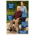 thumbnail image 2 of Black Hammertone Transport Chair, 19inch Seat, 300lbs Weight Capacity, Lightweight, 2 of 8