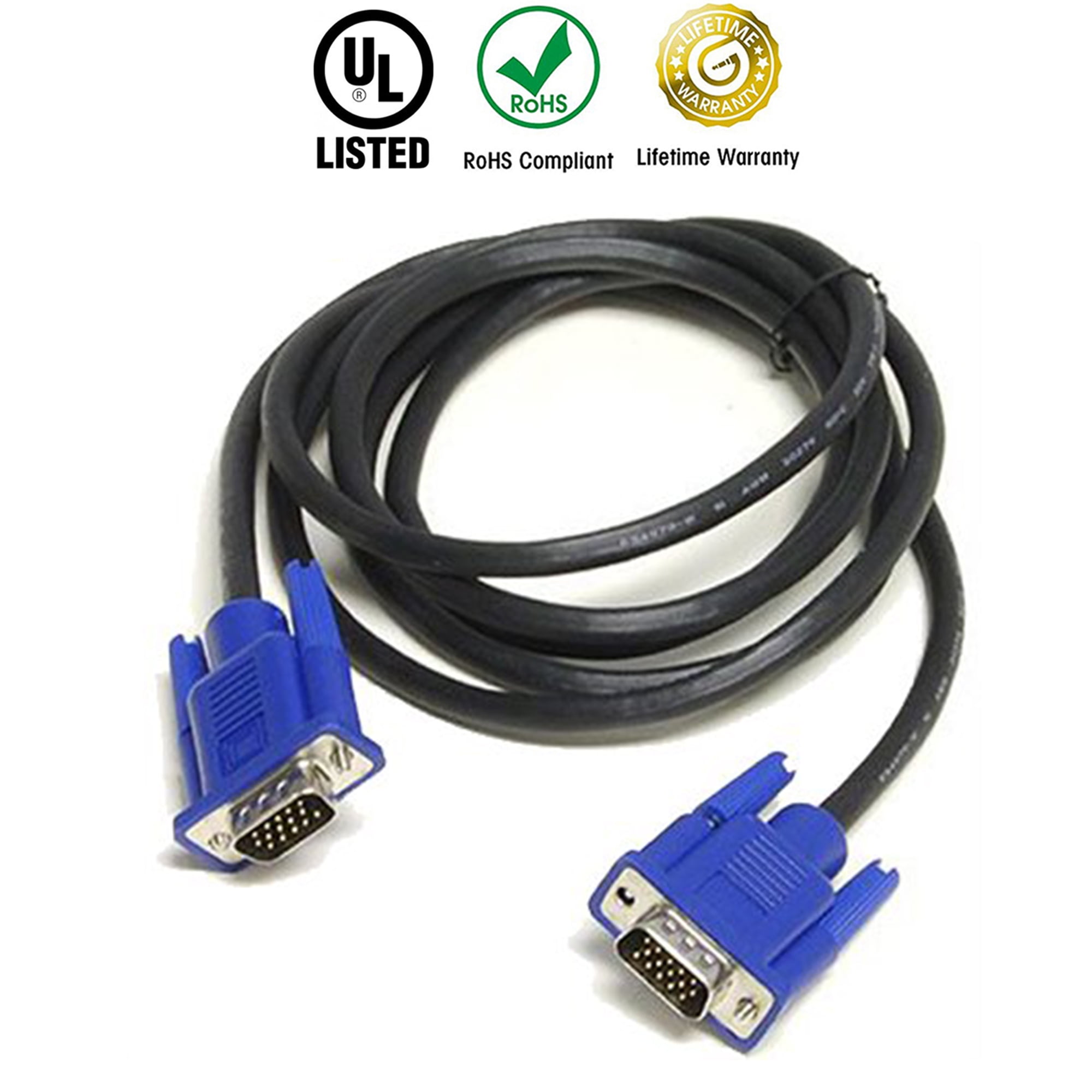 MALE to MALE 15 Pin 2M SVGA Monitor Cable 