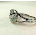 thumbnail image 3 of 2Ct Round Cut Simulated Diamond Women's Cluster Circle Engagement Wedding Ring 14K White Gold Plated 925 Silver, 3 of 4