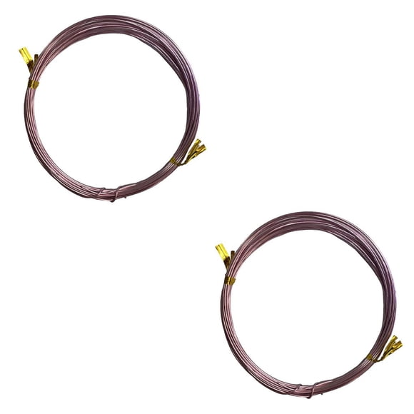 Vogacara Alambres artesanales Material de aluminio No es fácil de romper Hilo trenzado brillante Buena flexibilidad Líneas de joyería para Rosa claro 2piezas
