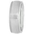 thumbnail image 2 of Mens Gray Cobalt Double Grooved Domed Wedding Band - Mens Ring, 2 of 4
