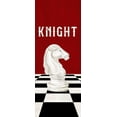 thumbnail image 2 of Reed, Tara 15x32 Black Ornate Wood Framed with Double Matting Museum Art Print Titled - Rather be Playing Chess Pieces red panel III-Knight, 2 of 4