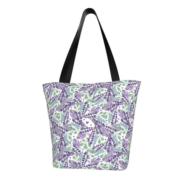 Easygdp Lavender Flowers Bolso de Hombro para Mujer, Bolso Bandolera y Cartera de Mano Elegante para Uso Diario