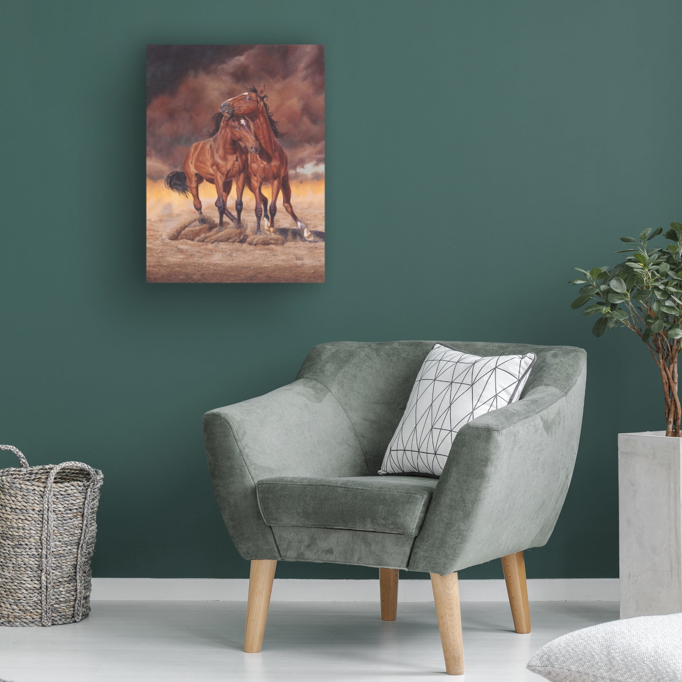 Canvas Wall Art - Delene Lambert 'Dustangs' Wall Art for Living Room, Bedroom, or Office Décor by Trademark Fine Art - 18 x 24 Inches
