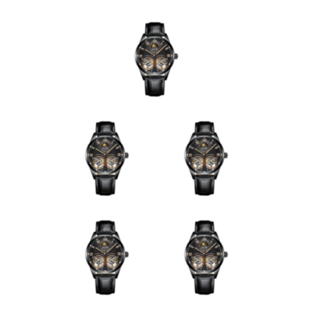 Reloj Mecánico Sonducket acero inoxidable hombre correa de cuero Vintage