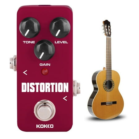 Distortion Guitar Pedal-Fitbest Distortion Guitar Pedal Mini Guitar Effect Pedal Electric Guitar True Bypass-Wine (Best Distortion Pedal Ever)