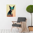thumbnail image 2 of Geometric Cat Pastel Design Fun Large Wall Art Poster Print Thick Paper 18X24 Inch, 2 of 4