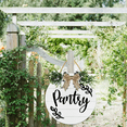 thumbnail image 3 of Eveokoki Pantry Door Sign Home Decor Round Wood Wreaths Wall Hanging Sign Farmhouse Porch Signs Front Door Decoration for Housewarming Gift All Seasons Holiday,12In, 3 of 6