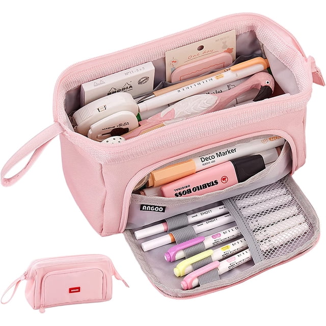 Estuche escolar XianweiShao GRAN capacidad rosa