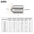 thumbnail image 2 of Uxcell 10pcs Ball Point Spring Plunger 4x5mm 304 Stainless Steel No Step Ball Plunger, 2 of 5