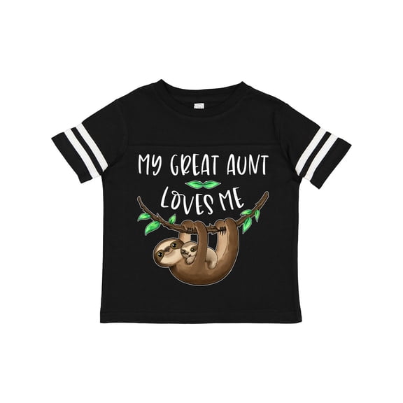 Inktastic My Great Aunt Loves Me Cute Sloth and Baby Boys or Girls Toddler T-Shirt