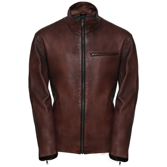 Pure Leather Slim Fit Lambskin Jacket Men - Classic Rider Casual Collar Style Jacket