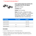 thumbnail image 2 of Front and Rear Brake Pad and Rotor Kit - Compatible with 2016 Kia Optima - Centric, 2 of 2