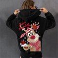 thumbnail image 2 of Sudaderas con capucha navideñas para mujer, sudaderas con capucha de manga larga a la moda con gráfico de alces bonitos, sudaderas informales Fridja FKASFK5465, 2 of 5
