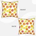 thumbnail image 3 of Haiem Lemon Orange Print Velvet Soft Solid Decorative Square Throw Pillow Covers Set with Elegant Piping Christmas Cushion Case for Sofa Bedroom Car-18"x18", 3 of 8