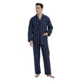 thumbnail image 2 of Apparonia Conjunto de Pijamas para Hombre Pijamas de Algodón con Cuello con Muescas para Hombre Ropa de Dormir de Manga Larga para Hombre con Bolsillos y Parte Delantera Fly Burdeos Negrita XXL, 2 of 7