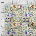 thumbnail image 2 of oneOone Polyester Spandex Light Gray Fabric Unicorn Pattern Sewing Material Print Fabric By The Yard 56 Inch Wide, 2 of 5