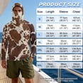 thumbnail image 6 of SEANATIVE Fishing Shirts for Men Hooded Sun Protection Rash Guard Long Sleeve Breathable Athletic Hoodie with Face Mask, for Outdoor Hiking Camping Fishing, 4XL, Cow Print Brown, 6 of 7