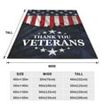 thumbnail image 3 of Thank You Veteran Blanket Soft and Warm Cozy Flannel Lightweight Throw Blanket for Couch Sofa Bed 60x50, 3 of 4
