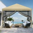 thumbnail image 6 of MASTERCANOPY 10 x 10ft Pop-up Canopy Tent with Mesh Walls, Beige, 6 of 6