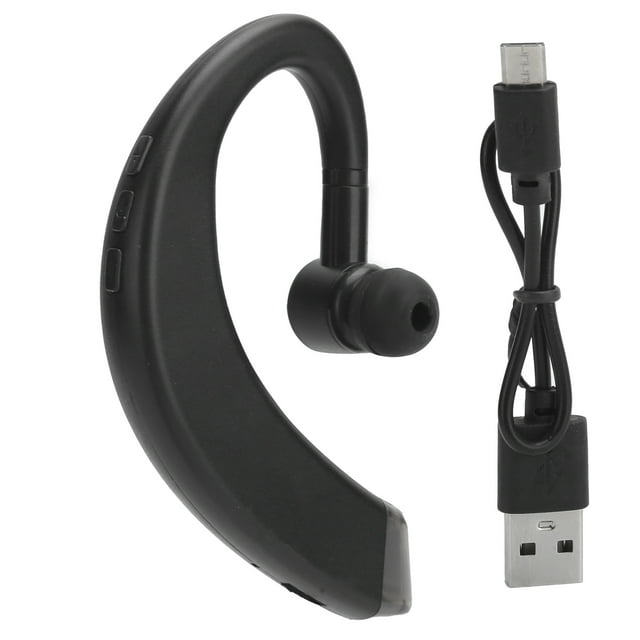 Auriculares Bluetooth 5,0, auriculares estéreo inalámbricos de negocios con oreja colgante para deportes de coche