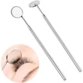 thumbnail image 2 of DanziX 2 Pcs Stainless Steel Dental Mirror, Mini Handle Mirror for Teeth Cleaning Inspection,Eyelash Extensions, 2 of 3