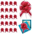 thumbnail image 2 of LSLJS 20 Pcs Christmas Pull Bows with Ribbon, Solid Color Gift Wraping Bow Valentine Easy Assembled Flower Basket Bows Party Birthday Christmas Gifts Wrap Accessory for Present Florist Bouquet, 2 of 4