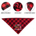 thumbnail image 2 of yeacher Festive Christmas Plaid Dog Bandana - Red & Black Checkered Design, Soft Cotton, Adjustable for Small to Medium Dogs, Perfect for Holidays & Everyday Use, 2 of 6
