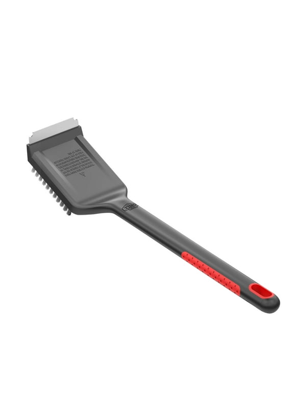 Expert Grill Long Handle Grill Brush with Scraper, 17.7"