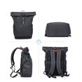 thumbnail image 2 of Roll-Top Backpack 15.6 Inch Women Men, Waterproof Daypack School Backpack College Backpack Backpack Roll Top Backpack With Usb (Black), 2 of 7