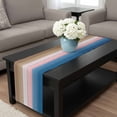 thumbnail image 4 of Blue Pink Brown Ombre Table Runner 48 Inches Long, Vintage Farmhouse Wooden Kitchen Coffee Dining Table Decoration for Home Party Birthday Wedding Home Decor 13x48 Inches, 4 of 8