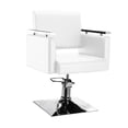 thumbnail image 1 of Silla Sillon de Barberia Hidraulico Estetica Salon Giratorio blanco Big Room BSSBCH000001, 1 of 7