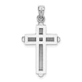 thumbnail image 5 of Auriga Fine Jewelry 14K White Gold 2-D Beveled Stick Cross Charm for Women, 5 of 6